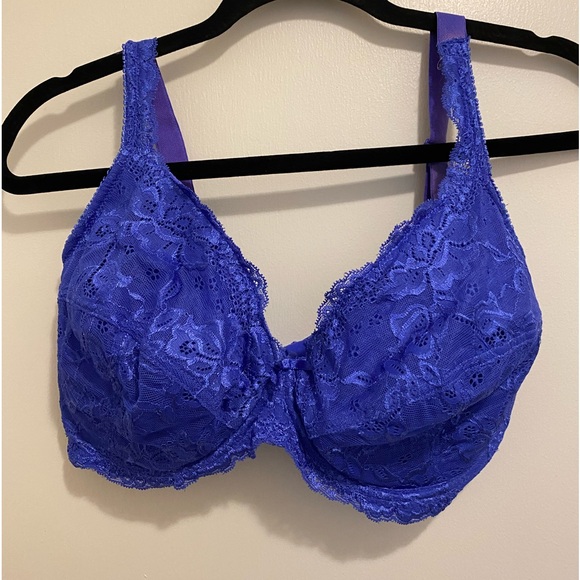 Midnight Velvet Blue Lace Bra 40C - Picture 1 of 4